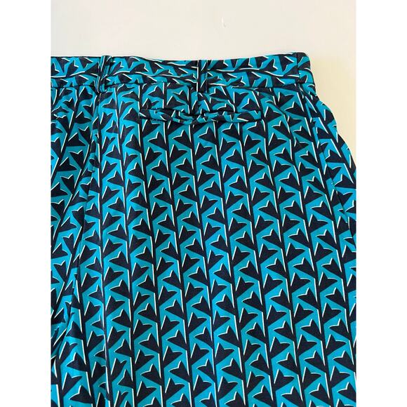 Diane Von Fursternburg Wide Leg Geometric Pants Size 8 Artsy Casual 100% Silk - Picture 16 of 16